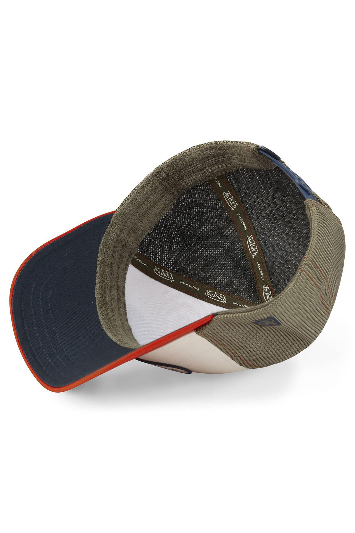 Green, white and red cap with terry badge and embroidery - Image n°5