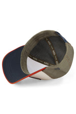 Green, white and red cap with terry badge and embroidery - Image n°5