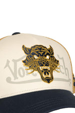 Tricolor cap with tiger head badge - Image n°2