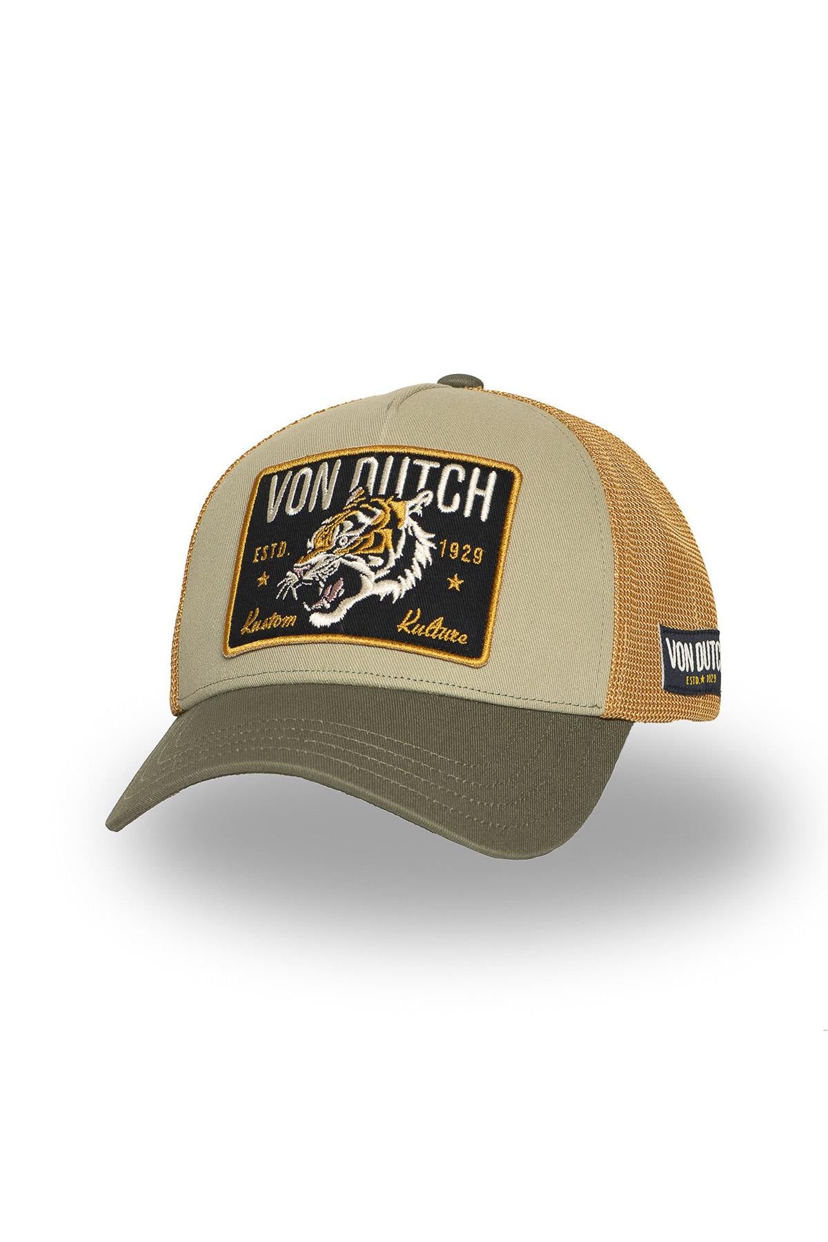 Tricolor cap with tiger badge - Image n°1