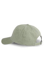 Light khaki cotton twill cap with logo - Image n°2