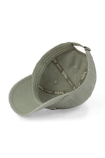 Light khaki cotton twill cap with logo - Image n°5