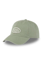 Light khaki cotton twill cap with logo - Image n°1