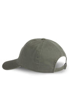 Khaki cotton twill cap with logo - Image n°2