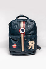 Steve McQueen Royal Blue Leather Backpack - Image n°1