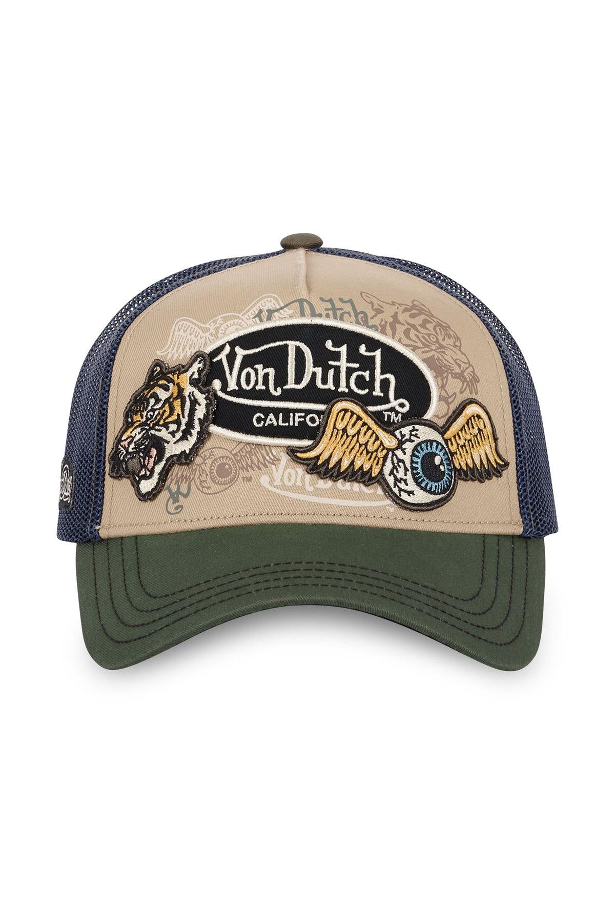 Tricolor cap with several patches - Image n°3