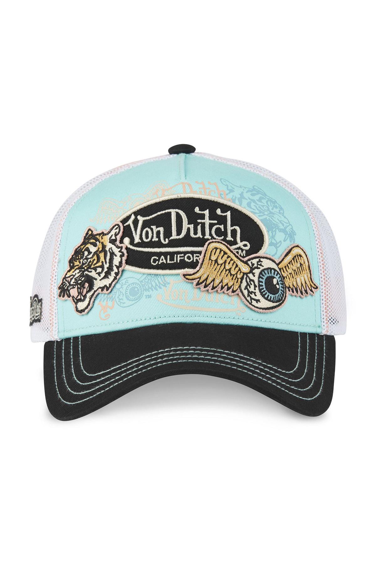 Neon blue cap with patches - Image n°3