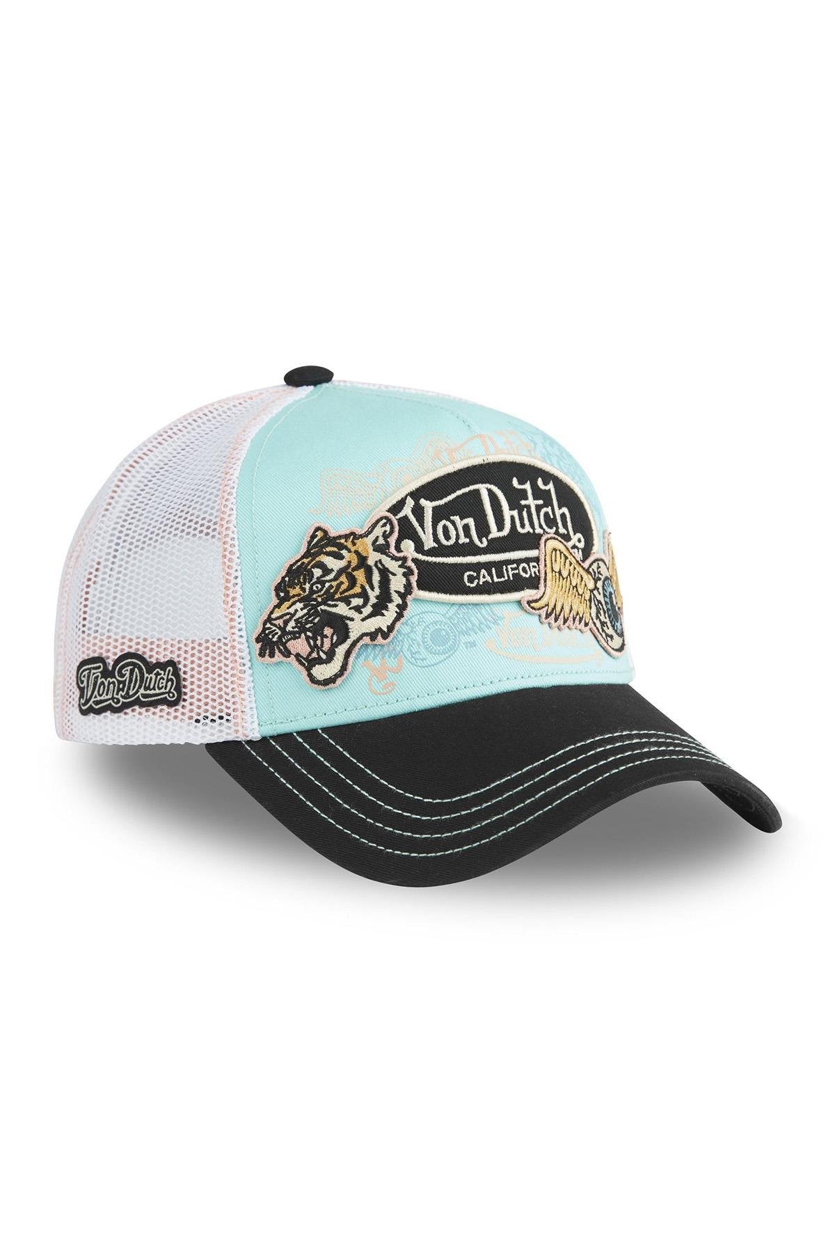 Neon blue cap with patches - Image n°4