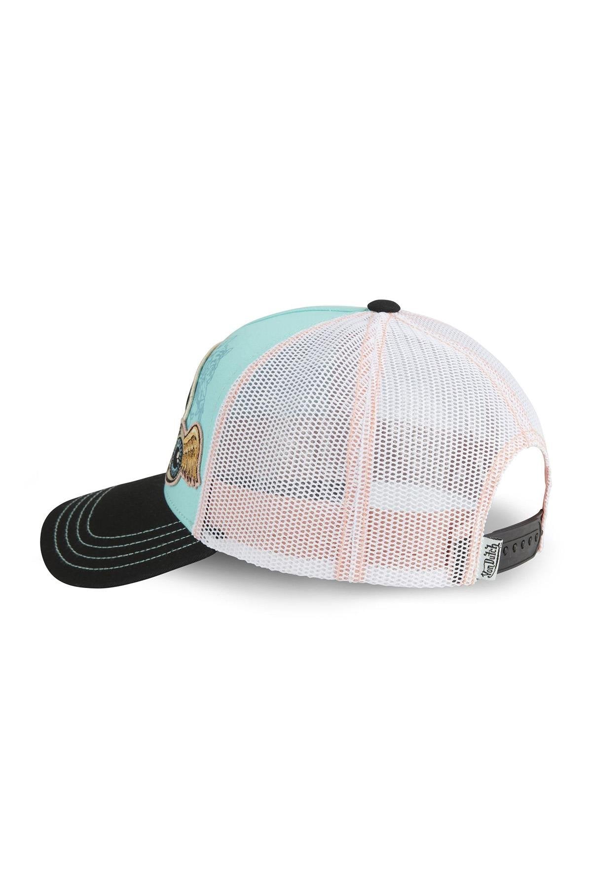 Neon blue cap with patches - Image n°2