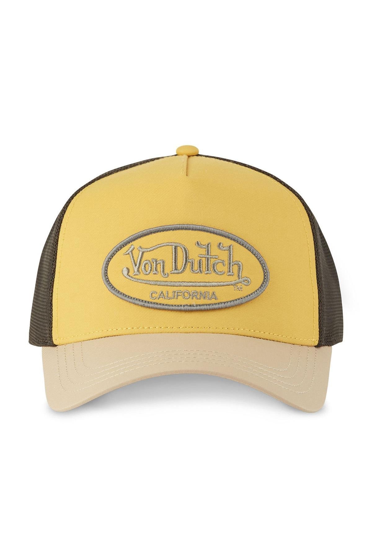 Yellow, black and ecru mesh cap - Image n°3