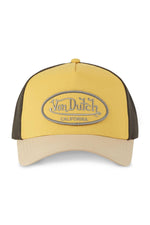 Yellow, black and ecru mesh cap - Image n°3