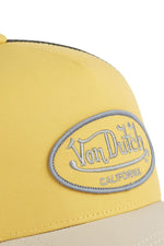 Yellow, black and ecru mesh cap - Image n°4