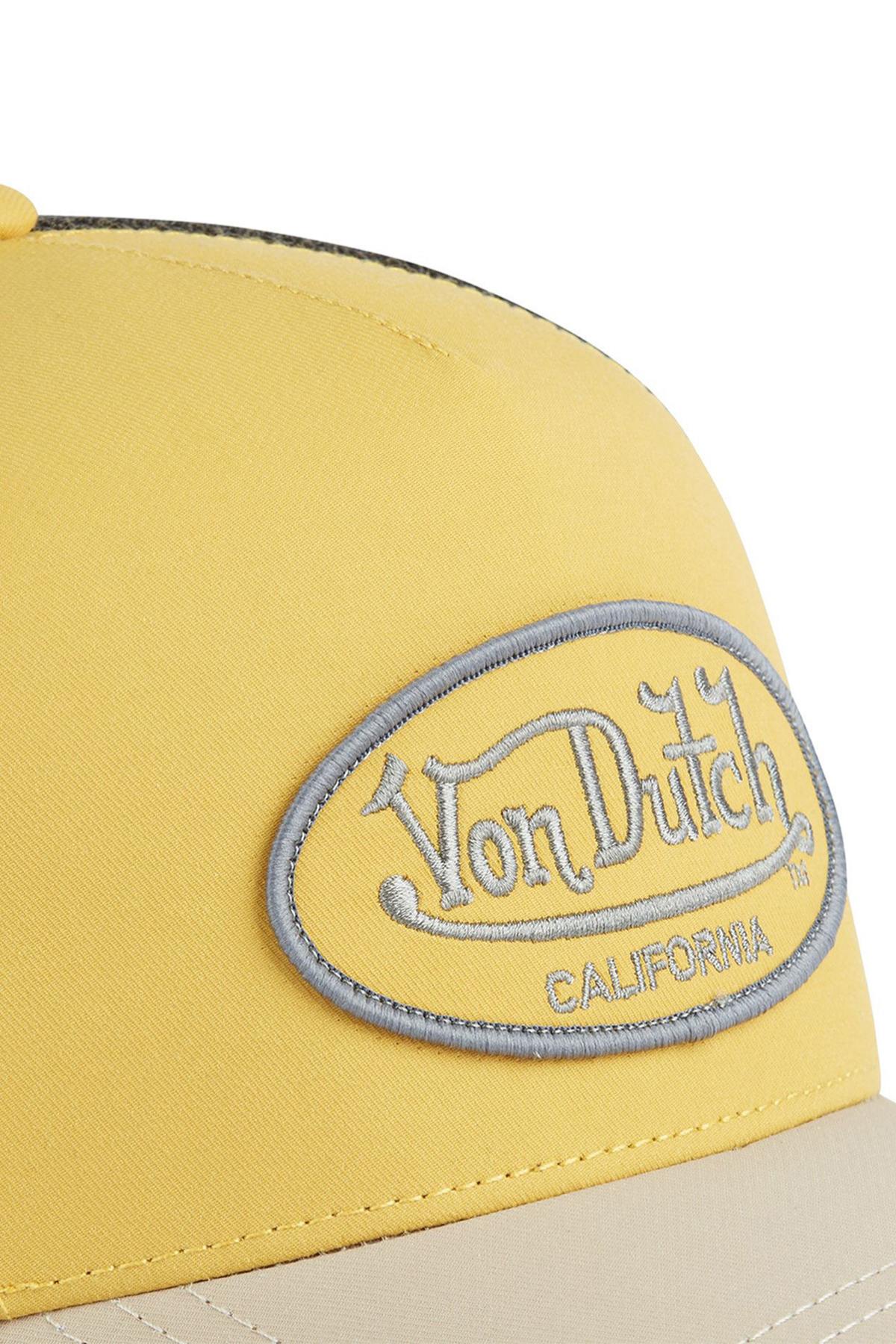 Yellow, black and ecru mesh cap - Image n°4