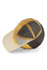 Yellow, black and ecru mesh cap - Image n°5