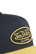 Black, ecru and yellow mesh cap - Image n°3