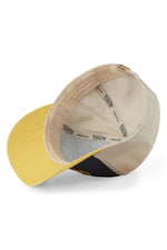 Black, ecru and yellow mesh cap - Image n°5