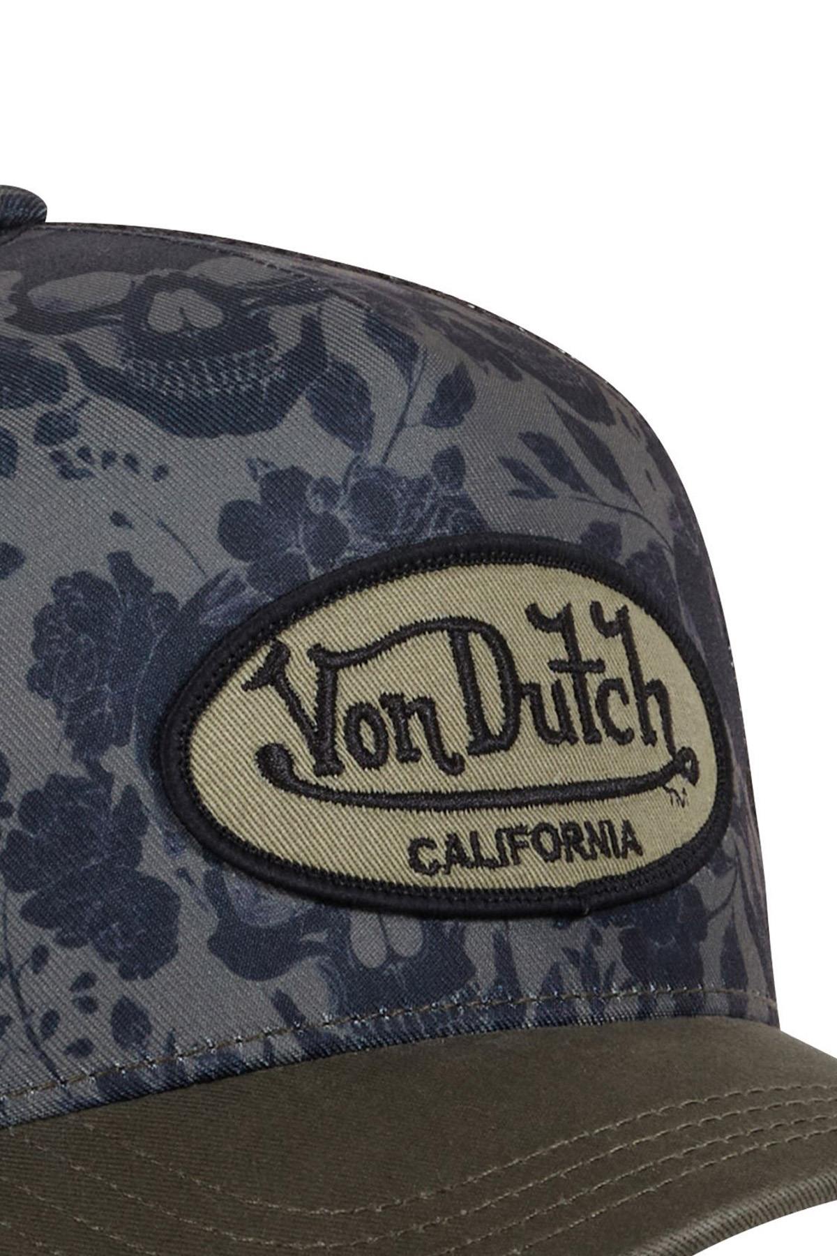 Mesh cap with blue floral print - Image n°2