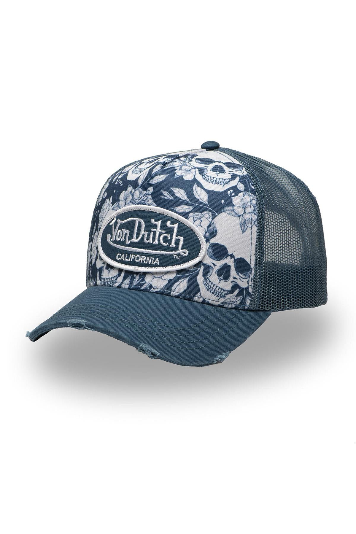 Blue skull print cap - Image n°1
