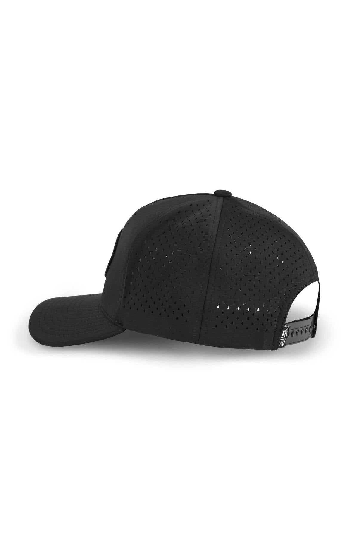 Black sports cap with carbon effect logo - Image n°4