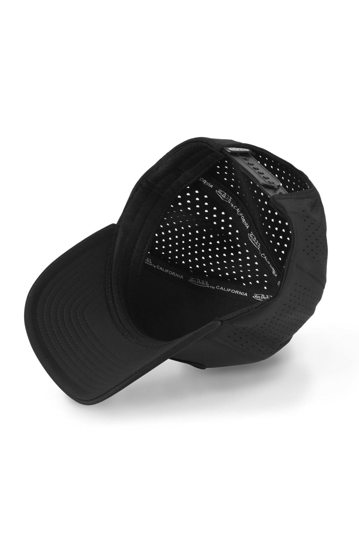 Black sports cap with carbon effect logo - Image n°5