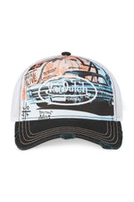 Trucker cap with white embroidered logo on Lowrider print design - Image n°4