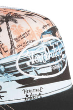 Trucker cap with white embroidered logo on Lowrider print design - Image n°2