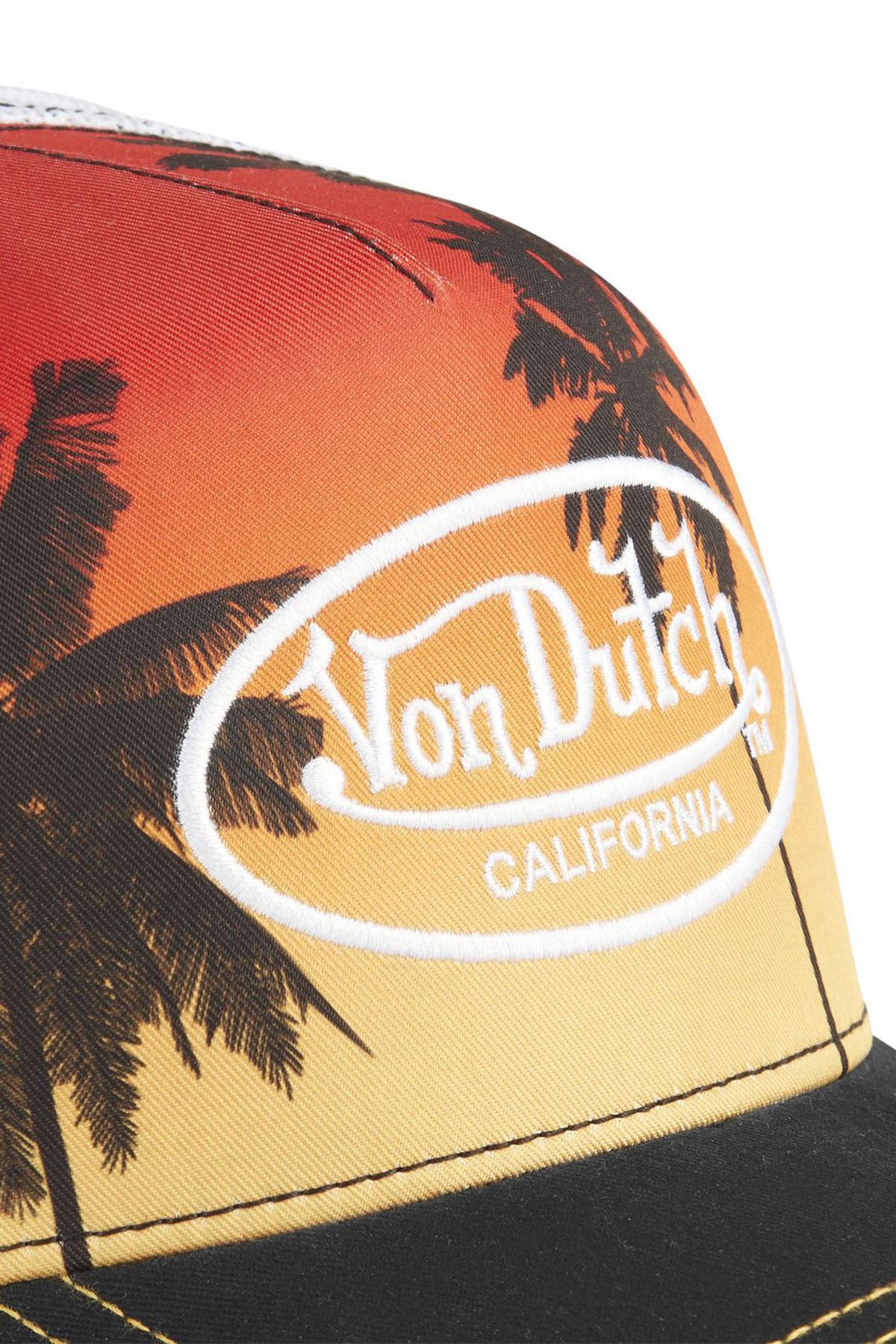 Trucker cap with white embroidered logo on summer print pattern - Image n°3