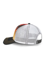 Trucker cap with white embroidered logo on summer print pattern - Image n°4