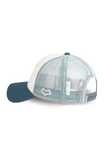 White and blue cap with embroidered summer logo - Image n°3