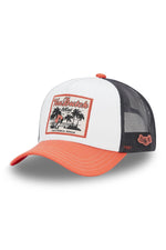 White, black and orange California logo cap - Image n°1