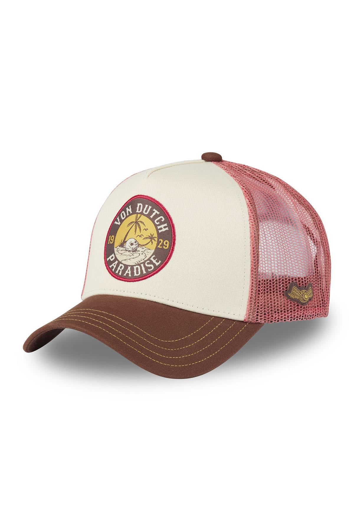 White and red cap with beach logo - Image n°1