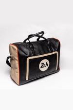 48-hour black leather travel bag with 24-hour Le Mans theme - Image n°5