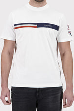 Steve McQueen white t-shirt with blue white red headband - Image n°1