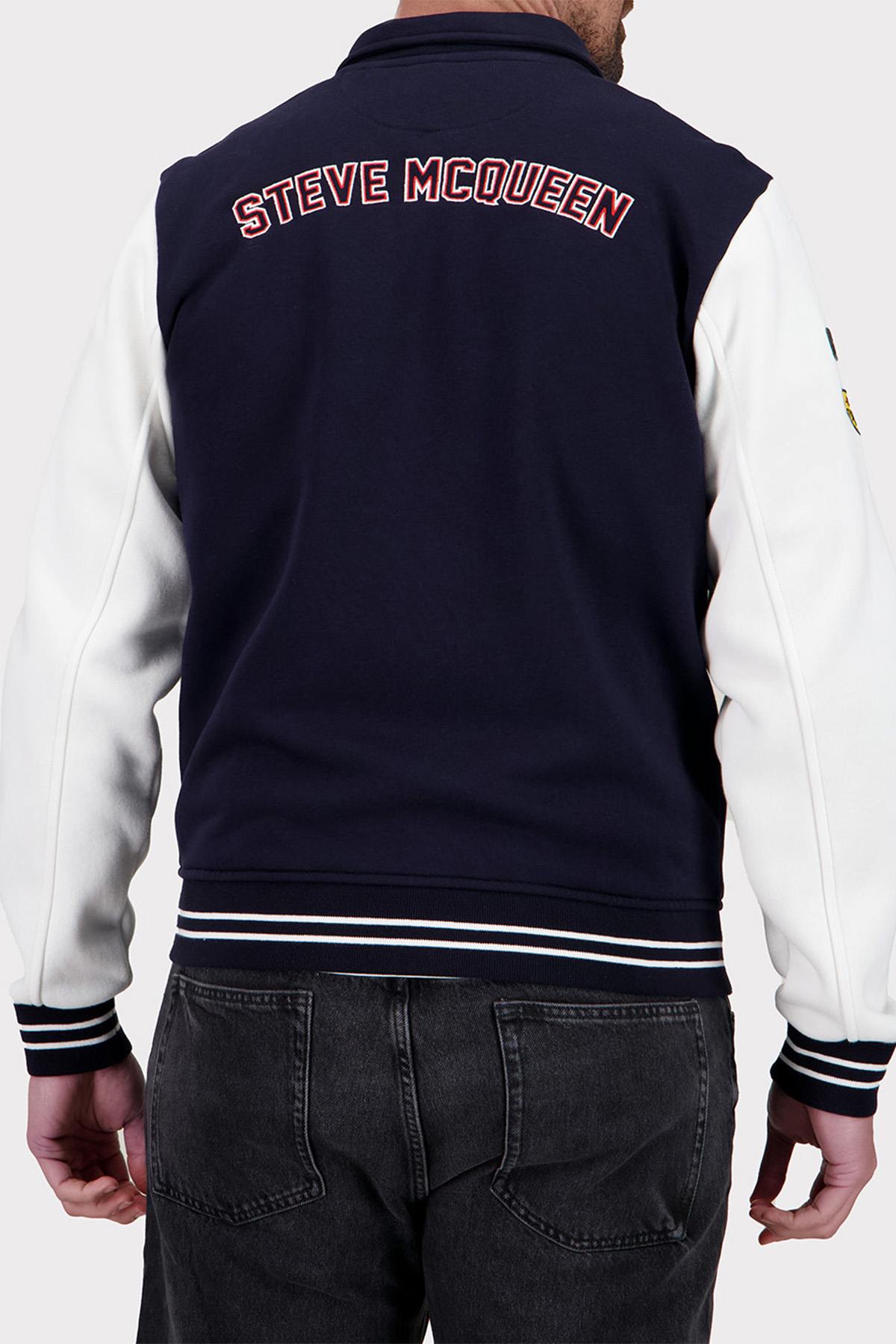 Steve McQueen Navy and White Teddy Jacket - Image n°2