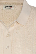 Off-white buttoned shirt collar top - Image n°2