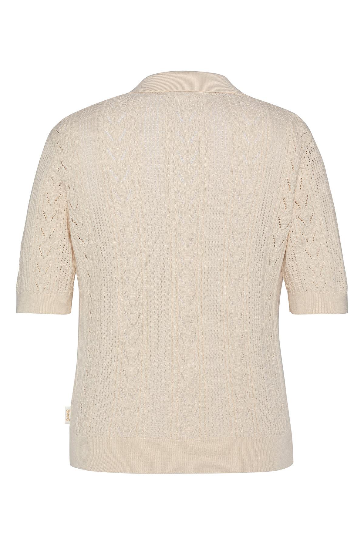 Off-white buttoned shirt collar top - Image n°3