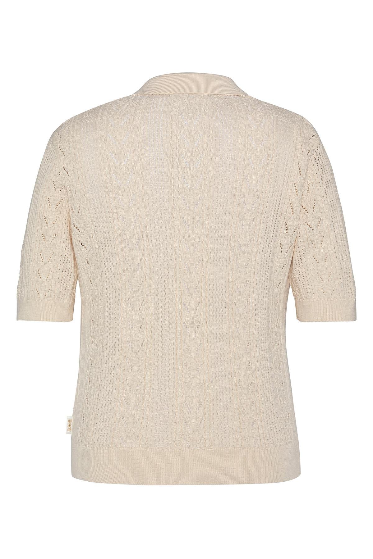 Off-white buttoned shirt collar top - Image n°3