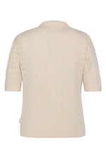 Off-white buttoned shirt collar top - Image n°3