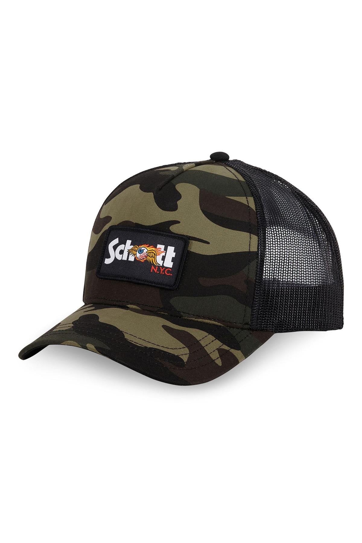 Von Dutch Cap in collaboration with Schott NYC camouflage pattern - Image n°1