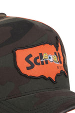 Von Dutch cap in collaboration with Schott NYC, with USA patch and camouflage pattern - Image n°2