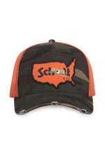 Von Dutch cap in collaboration with Schott NYC, with USA patch and camouflage pattern - Image n°4