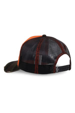 Orange Von Dutch cap in collaboration with Schott NYC, with USA patch - Image n°3