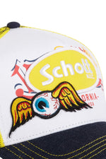 Von Dutch trucker cap in collaboration with Schott NYC, with yellow patch - Image n°2