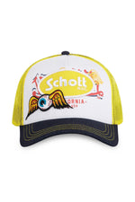 Von Dutch trucker cap in collaboration with Schott NYC, with yellow patch - Image n°4
