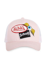 Von Dutch Pale Pink Cap in Collaboration with Schott NYC, with Patches - Image n°4