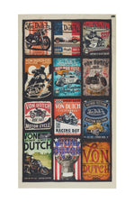 Cotton scarf with poster print - Image n°2