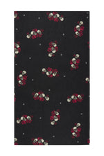 Cotton scarf with skull and rose print - Image n°2