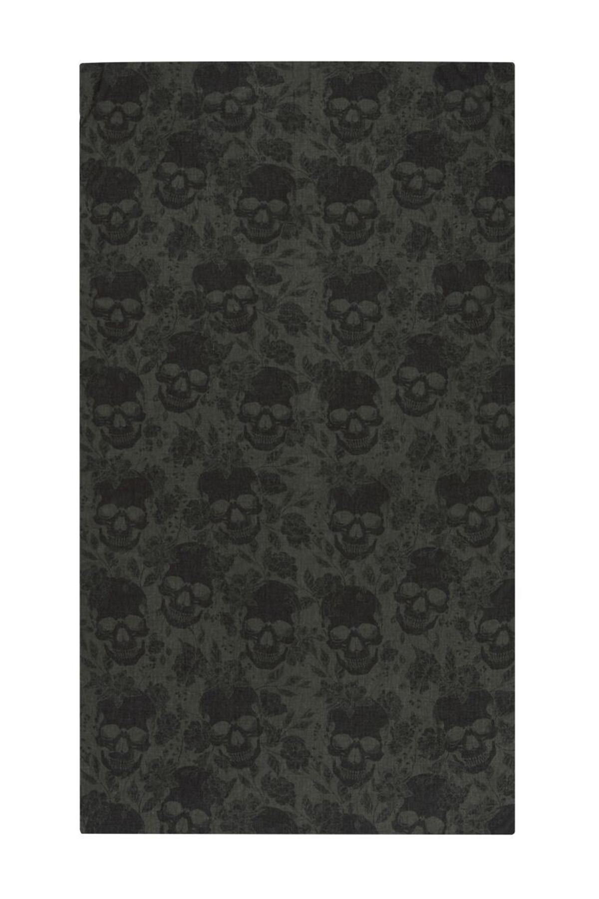 Cotton scarf with skull print - Image n°2