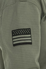 Khaki cotton jacket in military style - Image n°5