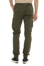 Khaki cotton cargo pants - Image n°2